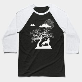 Wolf Howling at the Pizza Pie in the Sky Baseball T-Shirt